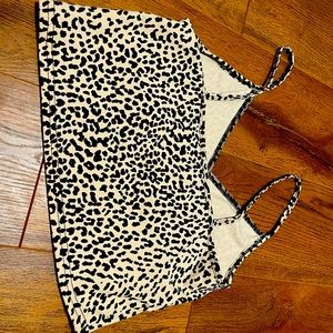 Leopard print crop top, size Small